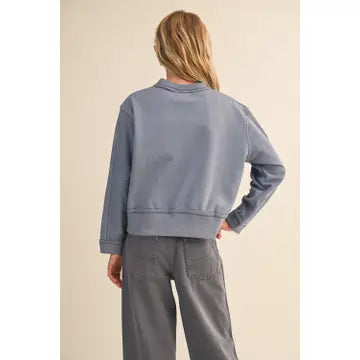 Girls Textured Crewneck