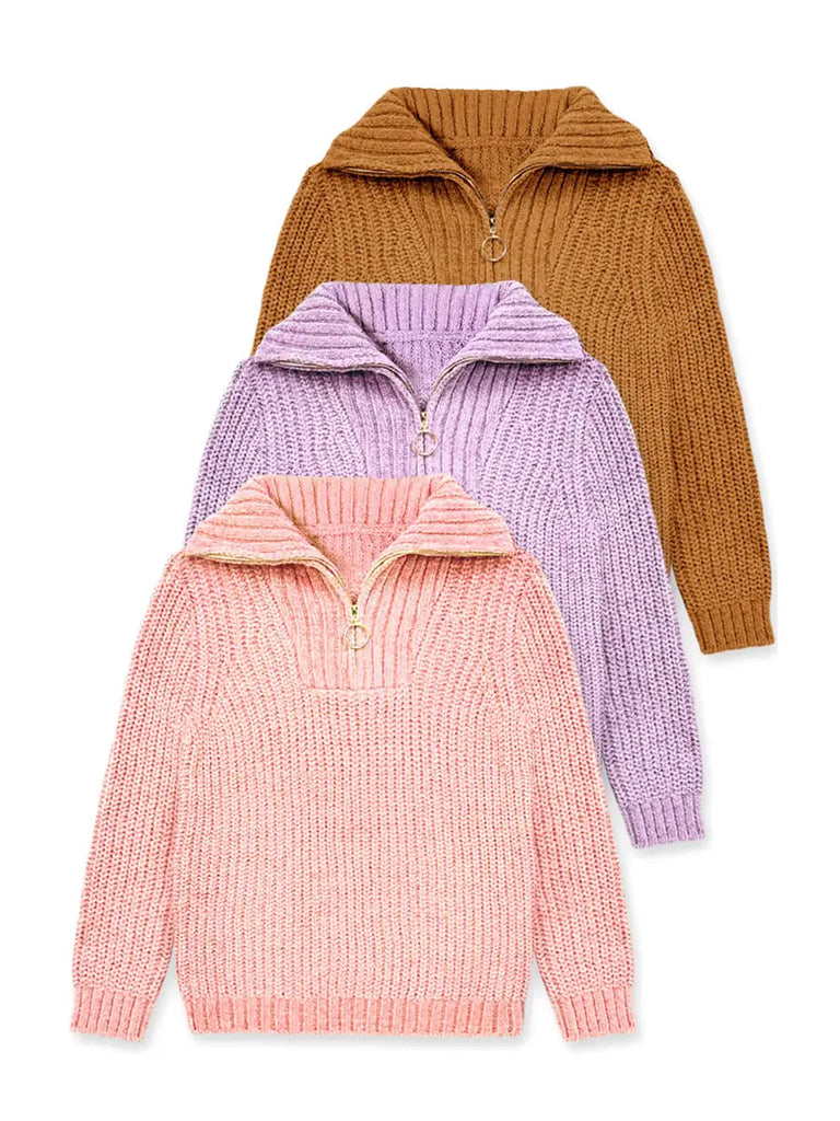 Girls Knit Quarterzip
