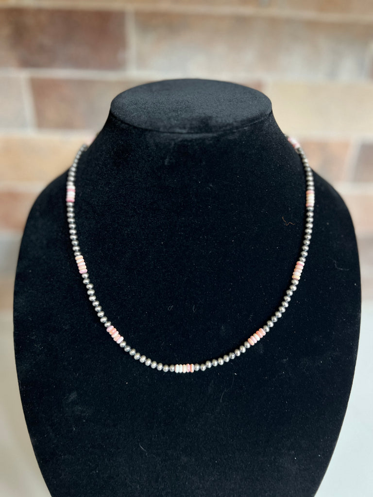 Navajo Pearls with Pink Conch