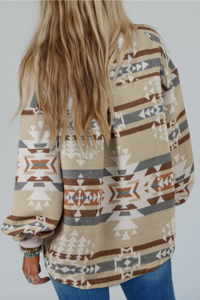 Oversized Aztec Sweatshirt