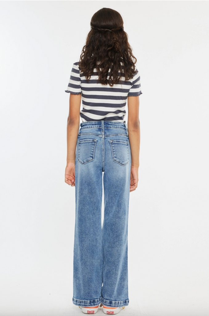 Girls Wide Leg Flare Jeans